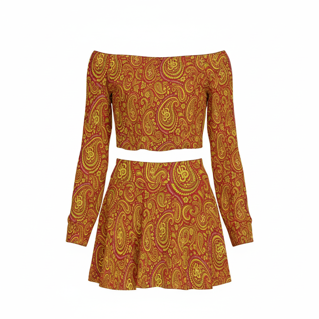 YBP Cocktails Collection off shoulder crop top and mini skirt set women's streetwear outfit