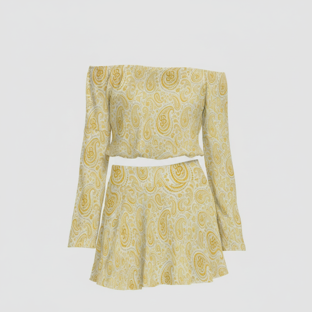 YBP Cocktails Collection off shoulder crop top and mini skirt set women's streetwear outfit