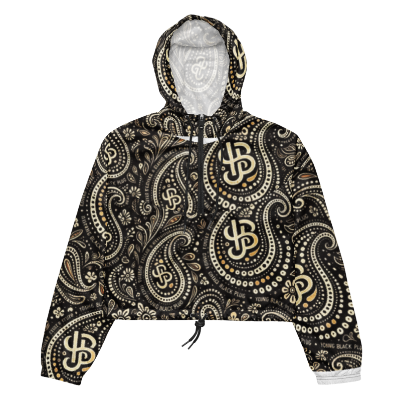 YBP Cocktails Collection women's cropped windbreaker lightweight waterproof streetwear jacket