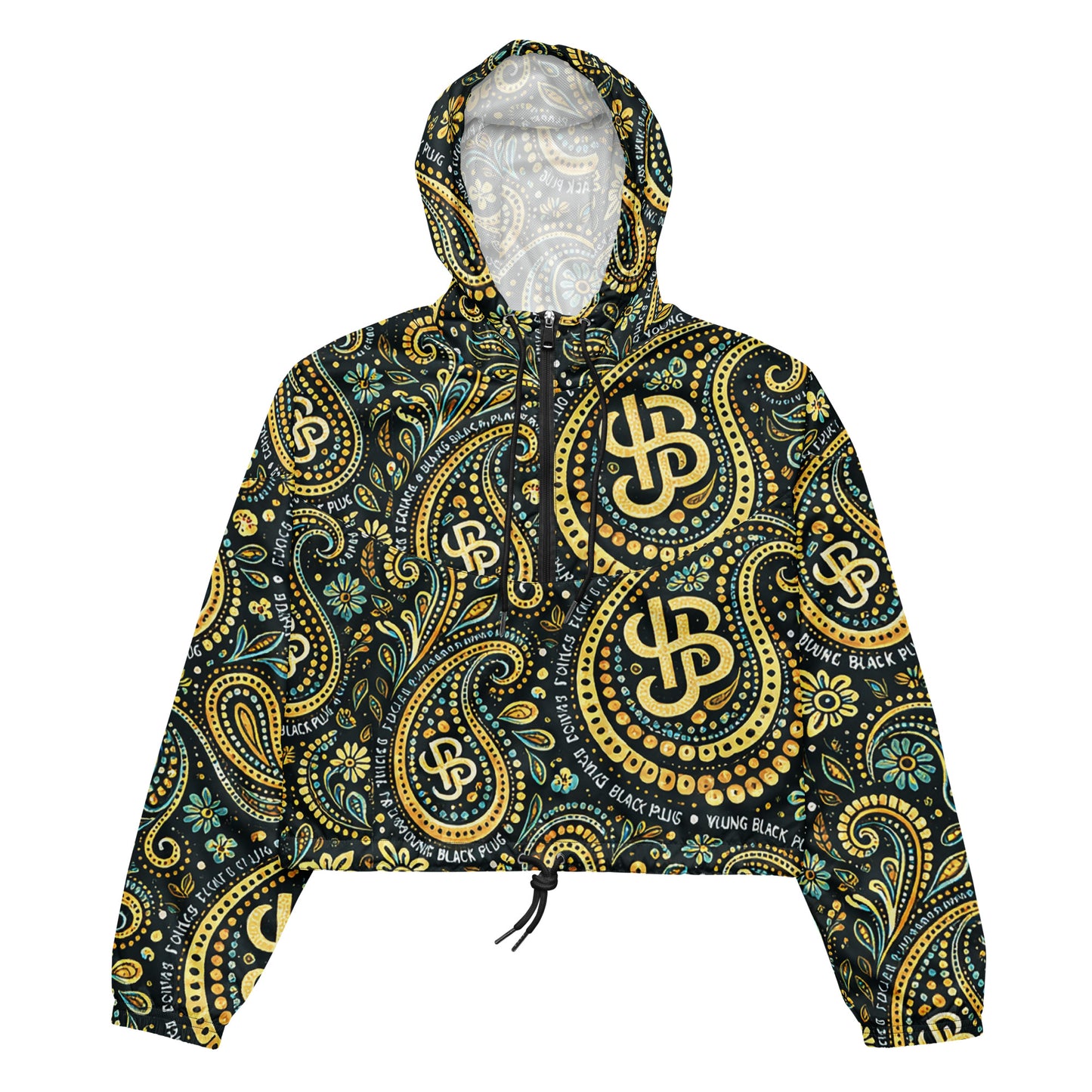 YBP Cocktails Collection women's cropped windbreaker lightweight waterproof streetwear jacket